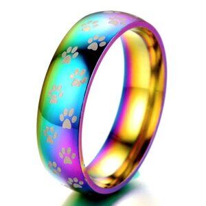Paw Print Stainless Steel Ring